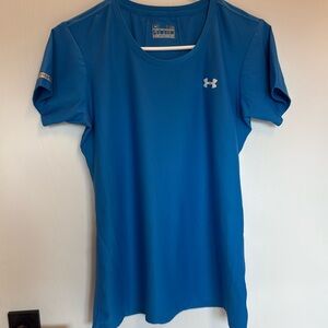 Under Armour Fitted HeatGear Short Sleeve Women’s Size Large in Royal Blue